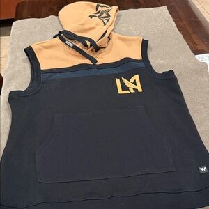 Men's LAFC The Wild Collective Black Muscle Hoodie Tank Top…